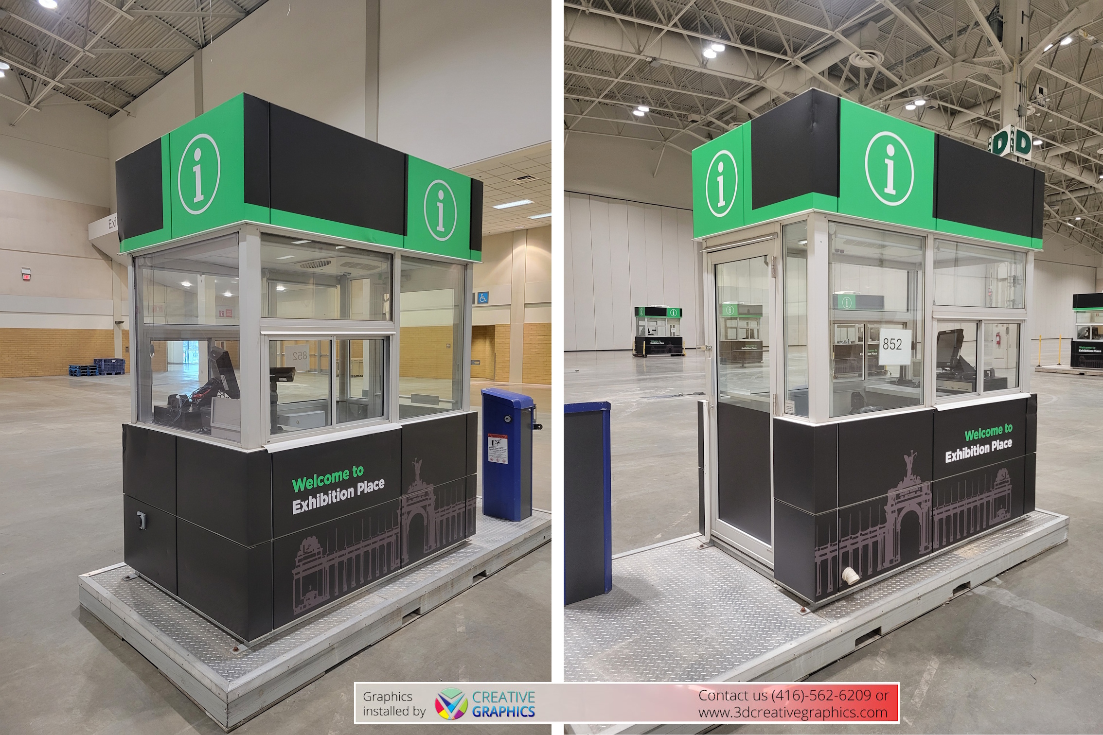 booth graphic signs installed in Toronto