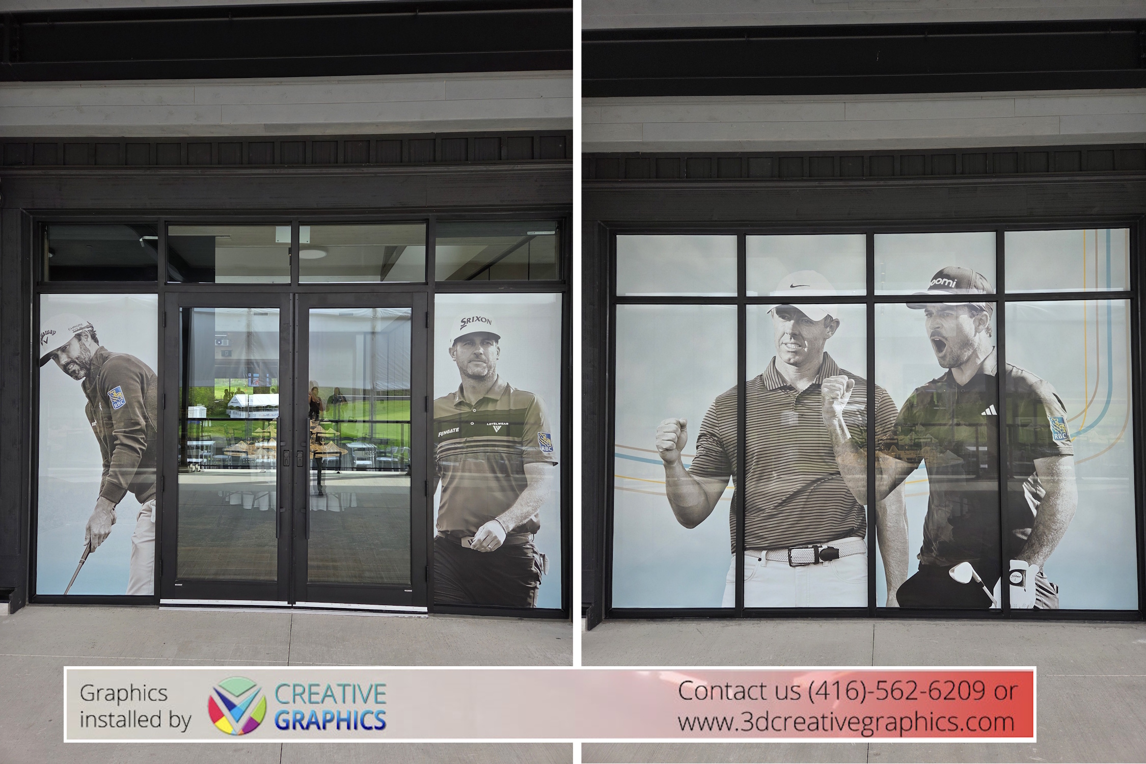 Windows graphics installed at the golf club