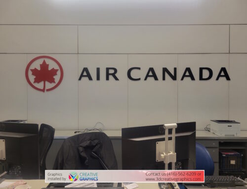Pin-Mounts Graphic Sign Installed at YYZ