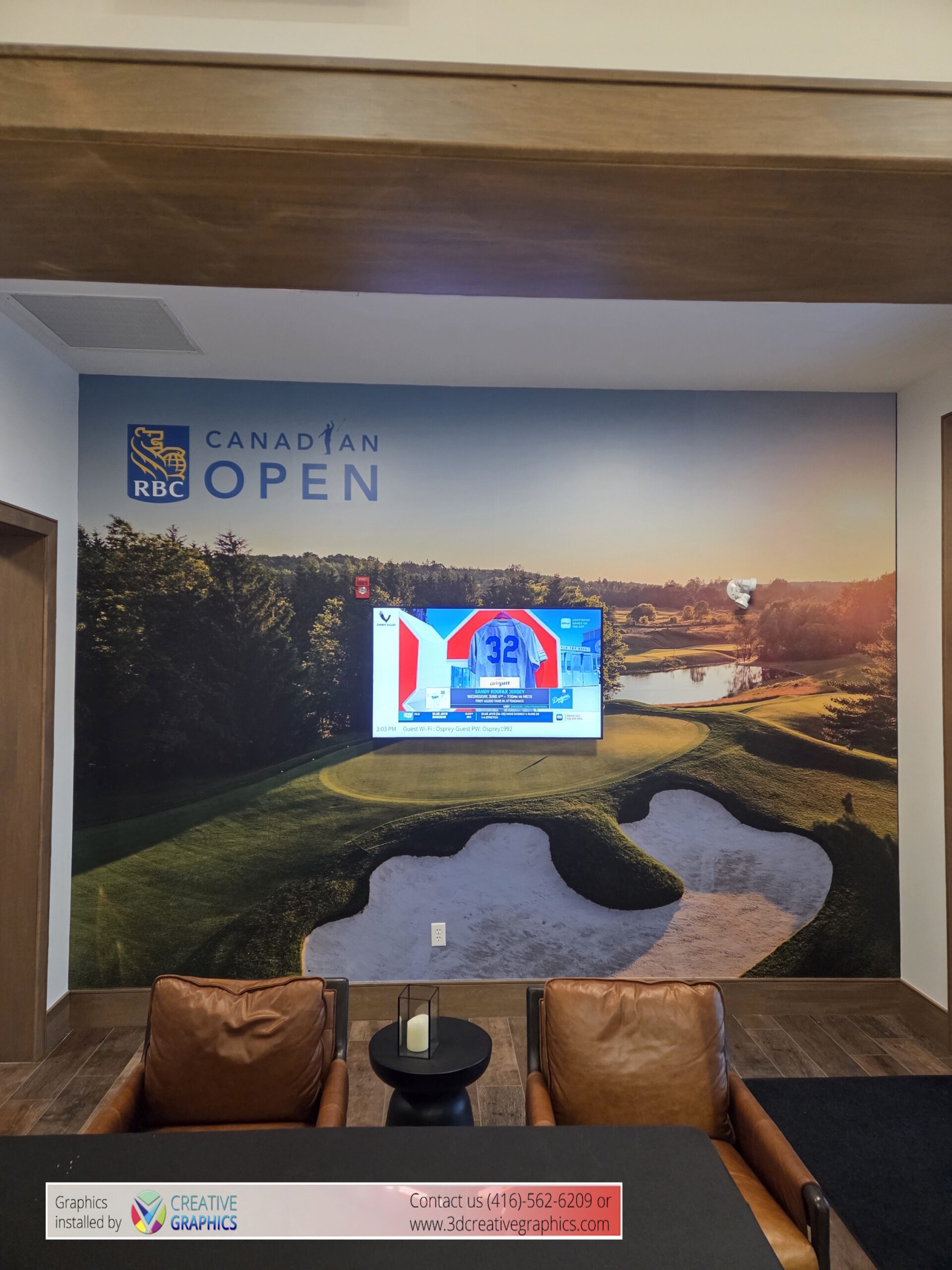 wall graphics installed at Country Gold Club