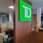 premium vinyl wall graphics TD Bank installed